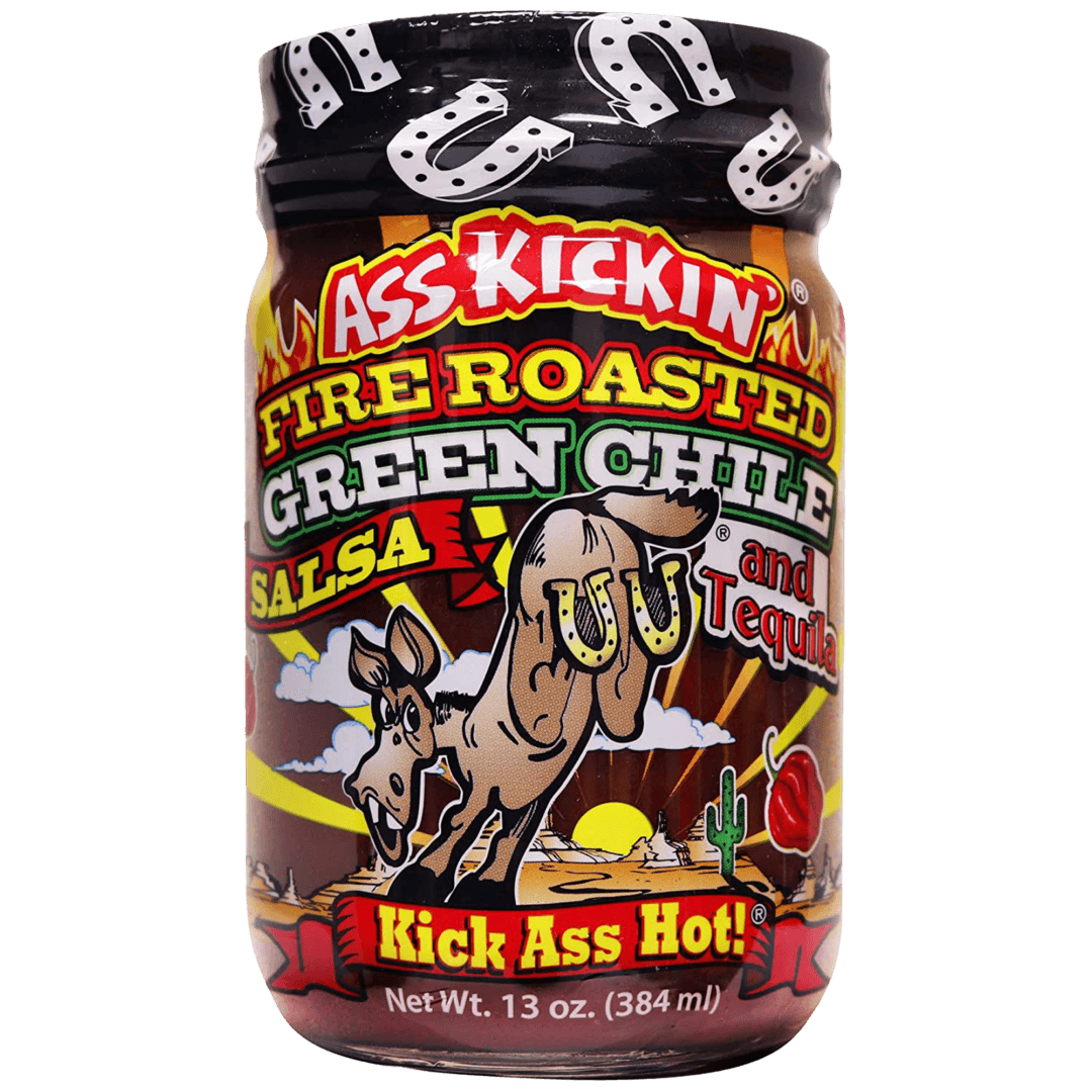 Ass Kickin Fire Roasted Green Chile Salsa