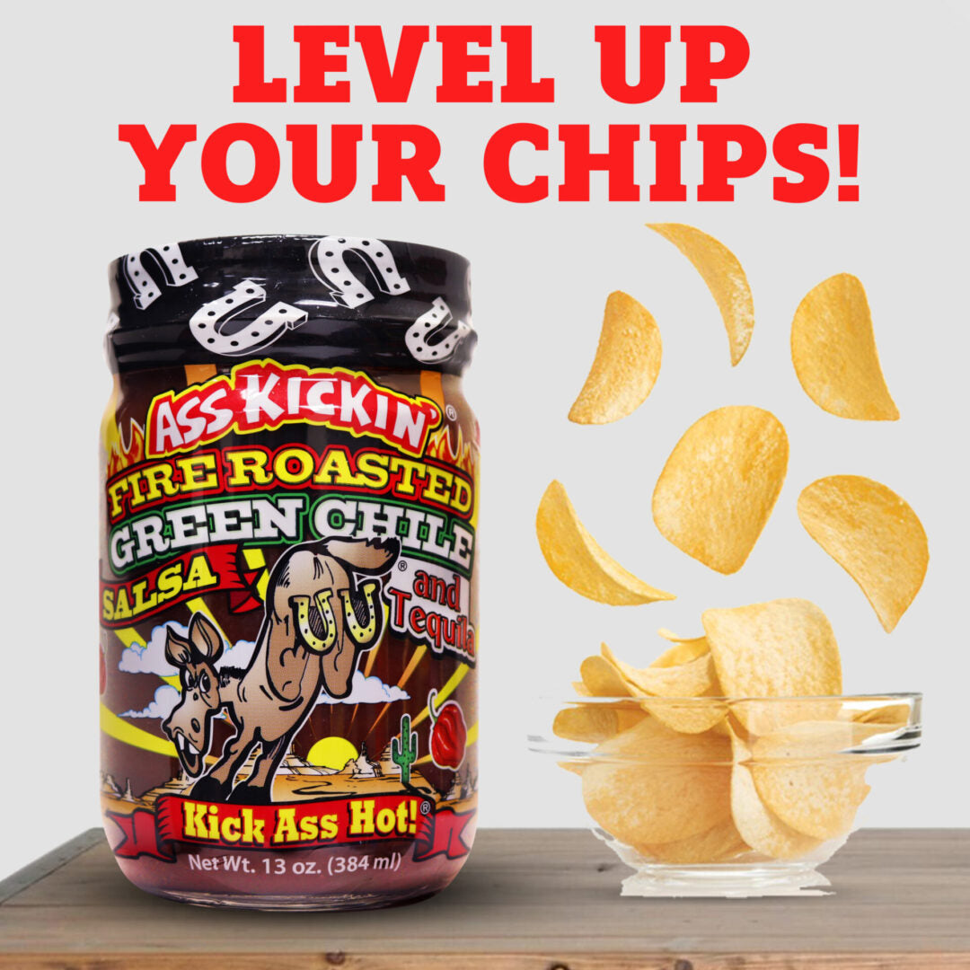 Ass Kickin Fire Roasted Green Chile Salsa