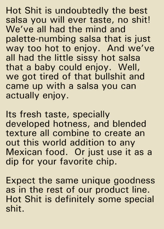 Big Cock Ranch Salsa - Hot Shit