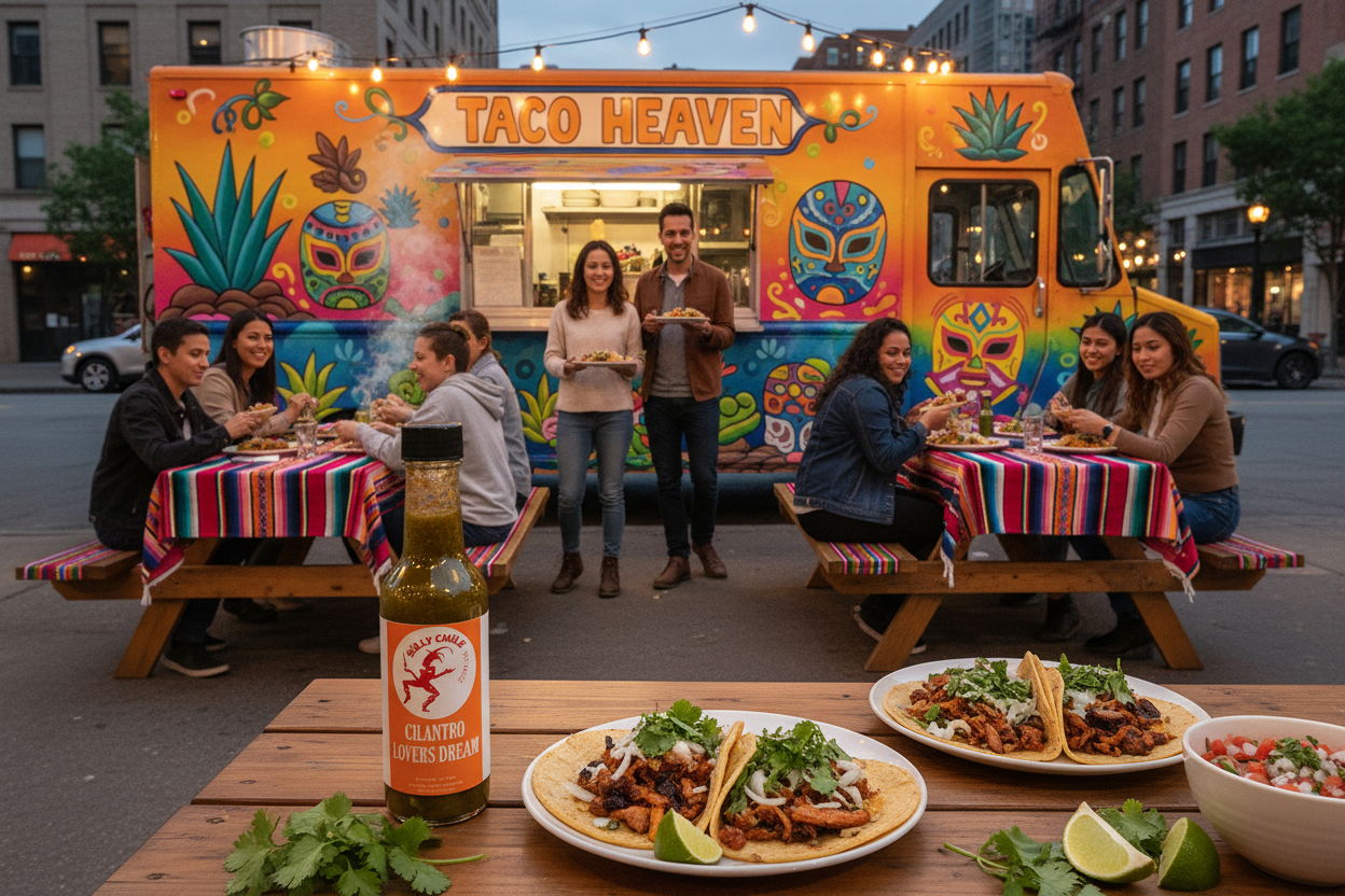 Cilantro Lovers Dream Taco Truck Scene