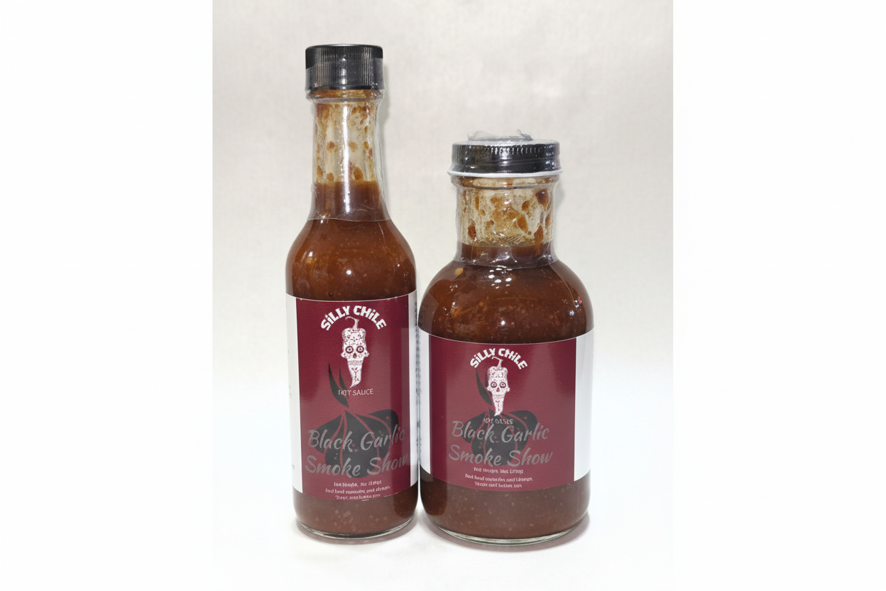 Cleaned Black Garlic Smoke Show bottles