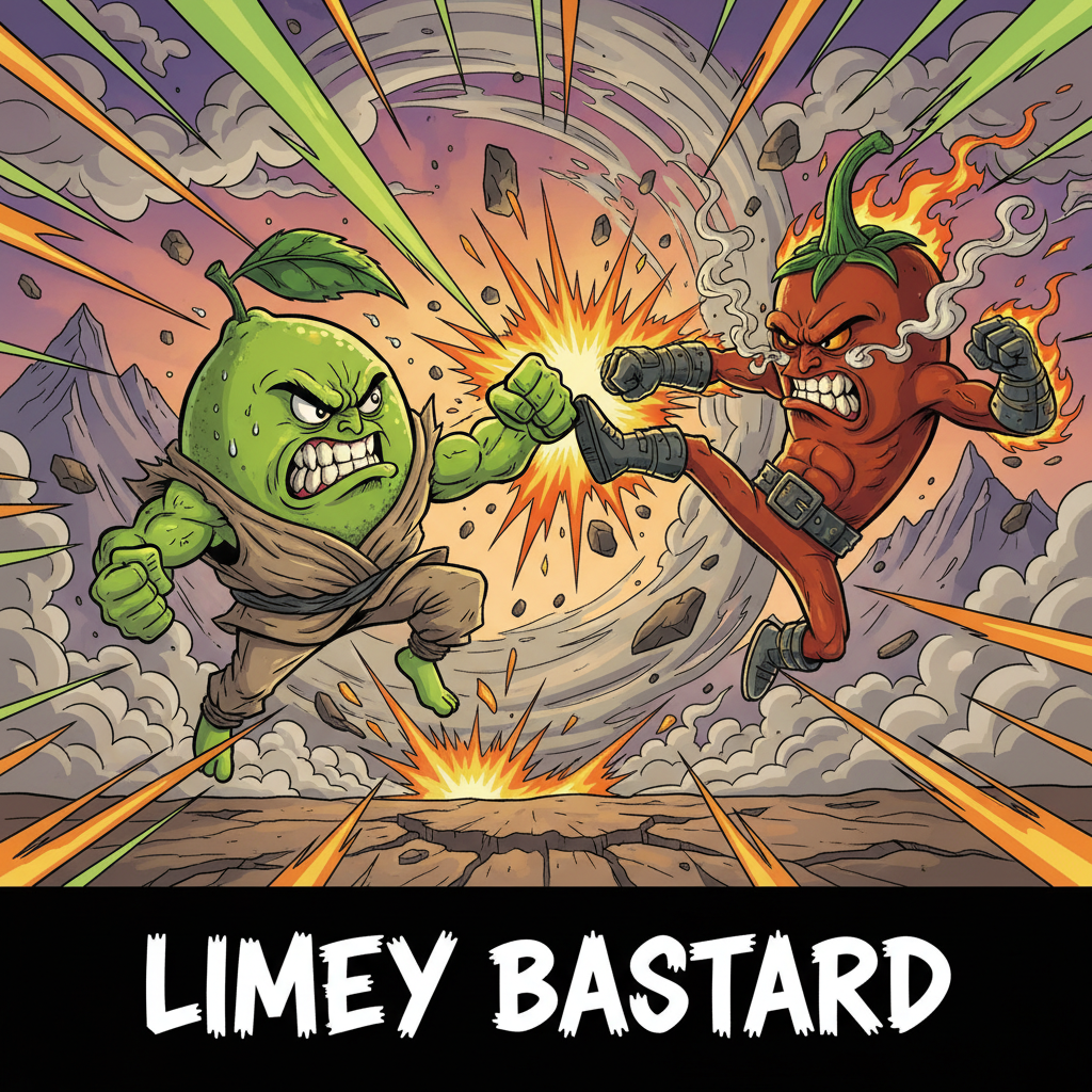 Lime vs pepper fight - Limey Bastard