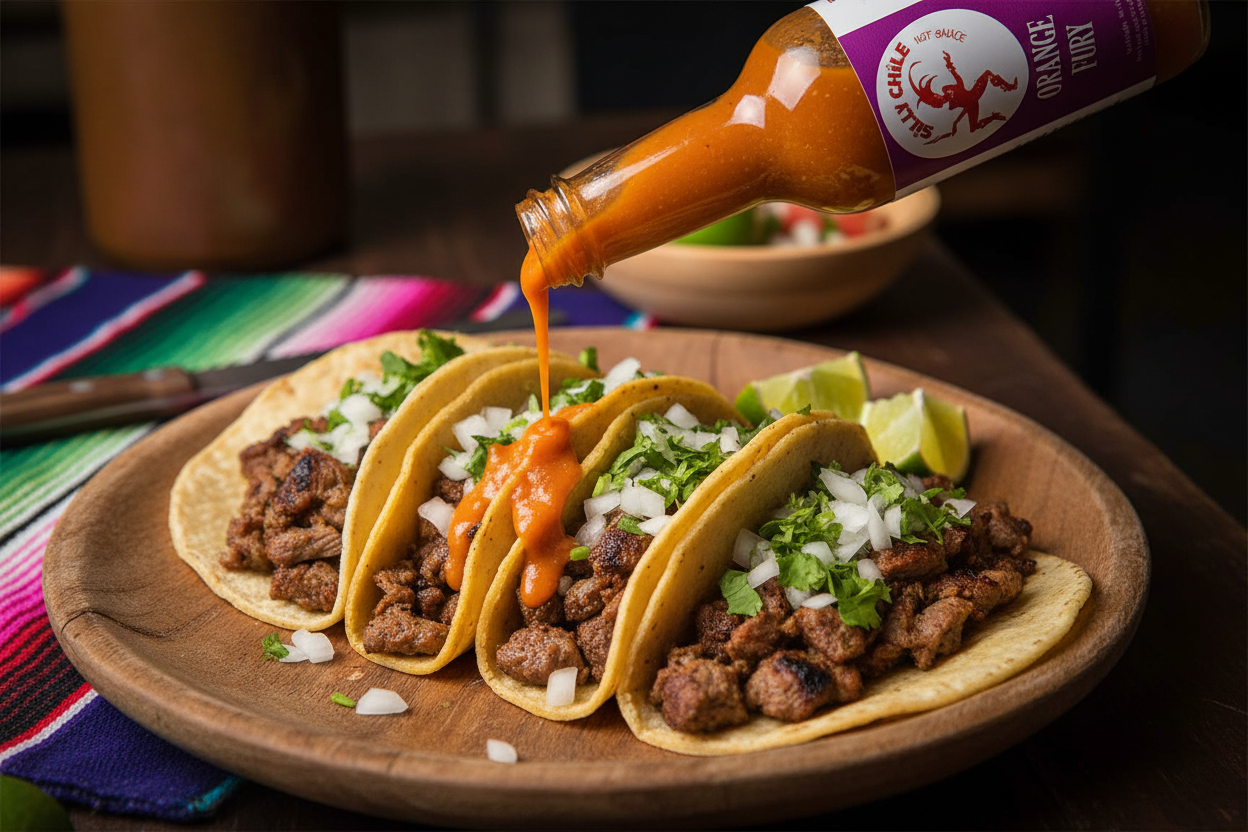 Orange Fury Street Tacos - Open Bottle