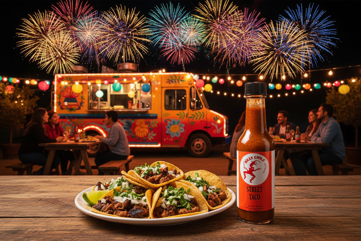 Street Taco with Fireworks - Updated
